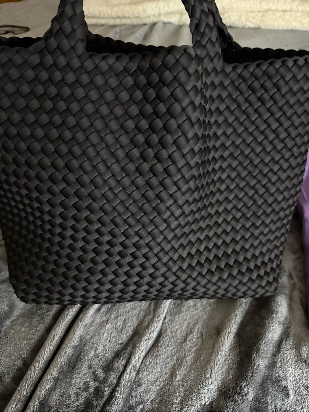 Naghedi Black Woven Tote